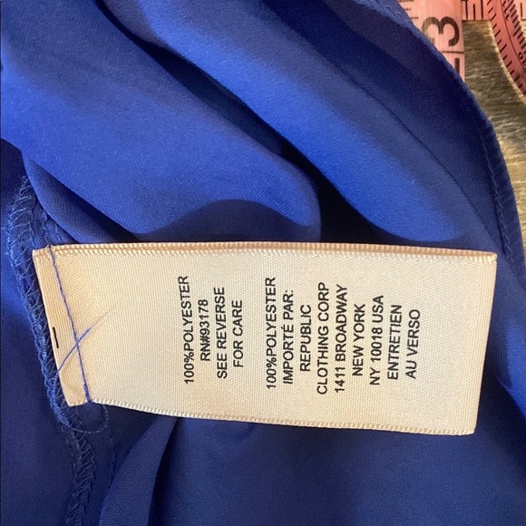 Philosophy Air Flow Ruffled top with lace up back Ultramarine Blue Tank Top - Picture 7 of 13